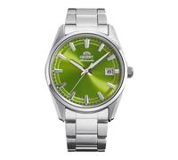 Orient Stretto RA-AC0R05E30B 38,5 mm automatische mechanische Unisex-Armbanduhr - grünes Zifferblatt, Gehäuse und Armband aus Edelstahl, Datumsanzeige, limitierte Auflage