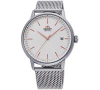 Orient Stylish Maestro Herren-Armbanduhr Automatik Handaufzug Mechanisch Casual Edelstahl Armband und Gehäuse, Mesh Weiß, Armband