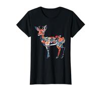 Origami Nara Hirsch japanische Kirschblüten T Japan Preisgünstiges Grafik-T-Shirt, Damen, Schwarz, XL