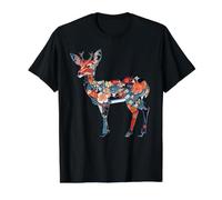 Origami Nara Hirsch japanische Kirschblüten T Japan Preisgünstiges Grafik-T-Shirt, Herren, Schwarz, XL