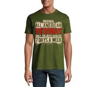 Original All American Veteran Only The 7 Days A Week Rundhals Baumwolle Herren T-Shirt Hunter Green, hunter green, XL