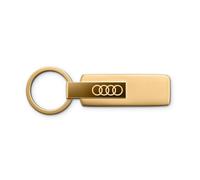 Original Audi Schlüsselanhänger Ringe Logo Edelstahl Keyring goldfarben 3182501820