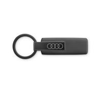 Original Audi Schlüsselanhänger Ringe Logo Edelstahl Keyring schwarz 3182501810