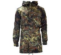 Original Bundeswehr Feldjacke Militär Ausgabe Kapuzenparka Flecktarn Camouflage Combat, Camouflage, XL long (44" chest)