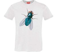 Original Fake Mosca Blu T-Shirt, Herren, Weiß (White 001), Small