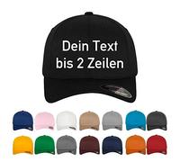 Original-Flexfit Basecap - Baseball Cap mit Wunschtext oder Namen bis 2 Zeilen Bestickt | Trucker Cap mit feiner Bestickung | personalisierte Kappe für Damen & Herren | (S/M, Slate Blue)