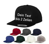 Original-Flexfit Snapback, Baseball Cap mit Wunschtext oder Namen Bestickt (Navy)