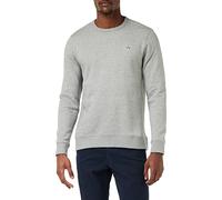 Original Penguin Herren L/S Aufkleber Pete Fleece Crew Sweatshirt, Rain Heather, S