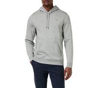 Original Penguin Herren L/S Sticker Pete Pullover Fleece Hoodie Hooded Sweatshirt, Rain Heather, L