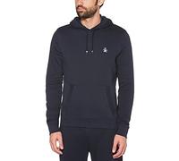 Original Penguin Herren L/S Sticker Pete Pullover Fleece Hoodie Kapuzenpullover, Dunkler Saphir, M