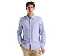 Original Penguin Herren Men's Ecovero Oxford Stretch Shirt Long Sleeve Hemd mit Button-Down-Kragen, Amparo Blue, XXL