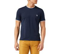 ORIGINAL PENGUIN Herren SS Sticker Pete Ringer Tee T-Shirt, Dunkler Saphir, S