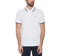 Original Penguin - Poloshirt Mit kontrastfarbenen Streifen für Herren (Weiß) L