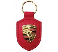 ORIGINAL Porsche Schlüsselanhänger ROT Leder mit Wappen WAP0500920E