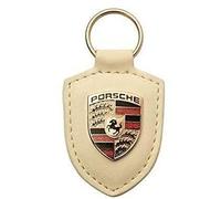 Original Porsche Wappen Schlüsselanhänger Weiß, weiß, 1
