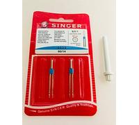 Original Singer Zwillingsnadeln + 2.Garnstift/Garnrollenhalter für Singer Nähmaschinen Tradition und Talent