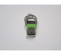Original Skoda Fabia Leder-Schlüsselanhänger Twin Keyring schwarz-grün MVF57-248