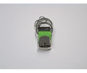 Original Skoda Fabia Leder-Schlüsselanhänger Twin Keyring schwarz-grün MVF57-248