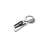Volkswagen 5H6087010 Schlüsselanhänger Original R Logo Metall Silber/Chrom/Schwarz, M