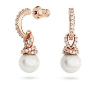 Swarovski Originally Drop-Ohrhänger, Kristallperle, Weiß, Roségold-Legierungsschicht