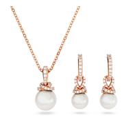 Swarovski Originally Set, Kristallperle, Weiß, Roségold-Legierungsschicht