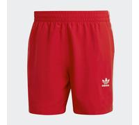 Originals adicolor 3-Streifen Badeshorts Better Scarlet / White M