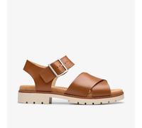 Clarks Damen Orinoco Cross Sandale, Tan Leather, 37 EU