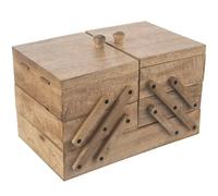 Orion Holz-Nähkasten Mango ausklappbar 30,5 x 20 x 21 cm