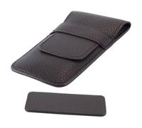 Orivin Aufbewahrungstasche für Uhren aus PU, kaffeebraun, tragbares Uhrenetui für unterwegs, den täglichen Gebrauch, 13,5 x 7,5 x 1 cm gefaltet, 23,5 cm entfaltet