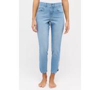 Ankle-Jeans ANGELS "ORNELLA SPARKLE", Damen, Gr. 38, N-Gr, blau (light blau used), Denim/Jeans, Obermaterial: 90% Baumwolle, 8% Polyester, 2% Elasthan, unifarben, casual, slim fit 7/8-Länge, Jeans, mi