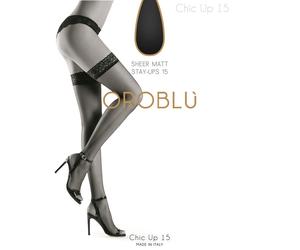 OROBLU Damen Halterlose Strümpfe Chic Up Daily 15 DEN M 1 Stk.