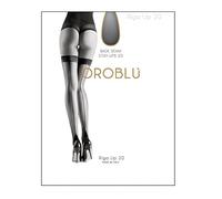 Oroblu halterlose Strümpfe Riga Up 20 (L, Schwarz)