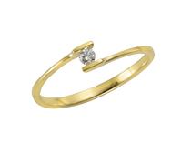 Orolino - Ring 585/- Gold Brillant weiß 0,06ct. Ringe 1 ct Damen