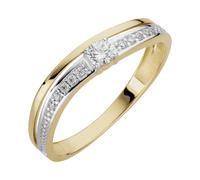 Fingerring OROLINO "333/- Gelbgold glanz synth. Zirkonia" Gr. 52, gelb, Fingerringe, Damen, 052 (16,6), Gold, Fingerring (17525503-52) gelb