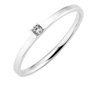 Fingerring OROLINO "585/- Weißgold Brillant" Fingerringe Gr. 056 (17,8), 0,04 ct SI = kleine Einschlüsse, Gold, weiß (weiß, weiß) Damen Fingerringe (95544921-56)