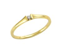 Fingerring OROLINO "Gold 585 mit Brillant 0,04ct." Gr. 56, gelb, Fingerringe, Damen, 056 (17,8), 0,04 SI = kleine Einschlüsse, Gold, Fingerring (41655138-56) gelb