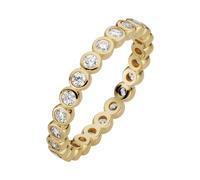 Fingerring OROLINO "333/- Gelbgold glanz synth. Zirkonia" Gr. 58, gelb, Fingerringe, Damen, 058 (18,5), Gold, Fingerring (75205204-58) gelb