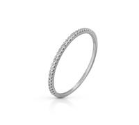 Fingerring OROLINO "585 Gold mit 4x Brillant zus. 0,02ct." Gr. 18,5, weiß, Fingerringe, Damen, 058 (18,5), 0,02 P1 = bei 10-facher Vergrößerung erkennbare Einschlüsse, Gold, Fingerring (55433468-18,5)