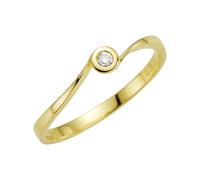 Fingerring OROLINO "585 Gold Brillant 0,03ct." Fingerringe Gr. 058 (18,5), 0,03 ct SI = kleine Einschlüsse, Gold, gelb (gelb, weiß) Damen Fingerringe (71164325-18,5)