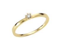 Fingerring OROLINO "Gold 750 mit Brillant 0,05ct." Gr. 19, gelb, Fingerringe, Damen, 060 (19,1), 0,05 SI = kleine Einschlüsse, Gold, Fingerring (44580210-19) gelb