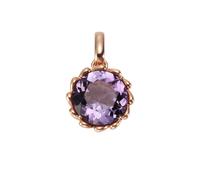 Kettenanhänger OROLINO "585 Rosé-Gold mit echtem Amethyst 11mm", lila (rot, lila), Schmuckanhänger, Damen, one-size, 0,03, Gold, 3,2 g, Kettenanhänger (61463729-0)