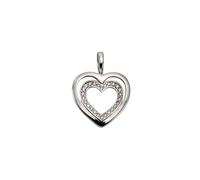 Orolino Anhänger Gold 585 Herz-Motiv mit 26 Brillanten zus. 0,11ct. Einheitsgröße
