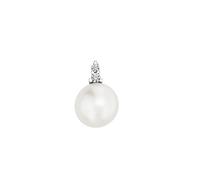 Orolino Anhänger Gold 585 mit 2 Brillanten zus. 0,05ct. und weißer Perle 8mm Einheitsgröße