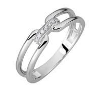 Orolino Damen Ring 585/- Gold Glänzend Brillant weiß 0,035ct. 067370116