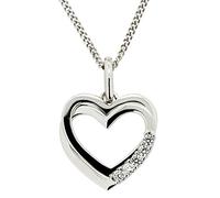 Orolino Damen Anhänger mit Kette 585/- Gold 42/45cm Glänzend Brillant Weiß 0.1000 Karat 500341310-1