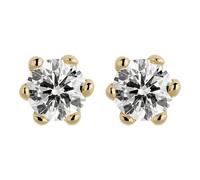 Ohrstecker 585/- Gold Brillant weiß Brillant 0,4cm Glänzend 0.2500 Karat Orolino gelb 001 (Artikelnummer: 5F029/30X001)