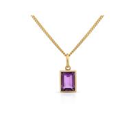 Orolino Halskette 585 Gold mit echtem Amethyst 42/45cm lang Einheitsgröße