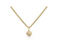 Orolino Halskette Gold 585 Herz-Anhänger 42/45cm lang mit Brillant 0,01ct. Einheitsgröße