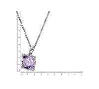 Orolino Halskette Gold 585 mit 4 natürlichen Brillanten zus. 0,04ct. und echtem Amethyst Einheitsgröße