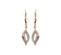 Orolino Ohrhänger »585/- Rotgold Brillant SI Vollschliff Rund«, rosa